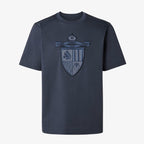 Σκούρο μπλε T-shirt με έμβλημα
