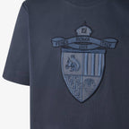 Σκούρο μπλε T-shirt με έμβλημα