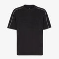Μαύρο T-shirt Roma με ανάγλυφο λογότυπο