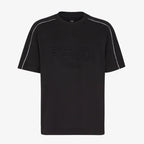 Μαύρο T-shirt Roma με ανάγλυφο λογότυπο