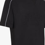 Μαύρο T-shirt Roma με ανάγλυφο λογότυπο