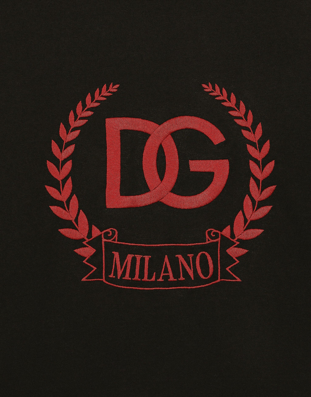 DG Milano Λογότυπο Κέντημα Μαύρο T-shirt