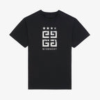 Μαύρο βαμβακερό T-shirt 4G Stars