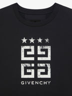 Μαύρο βαμβακερό T-shirt 4G Stars
