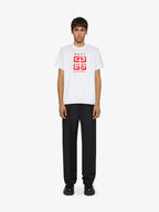 4G Stars Λευκό Βαμβακερό T-shirt
