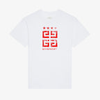 4G Stars Λευκό Βαμβακερό T-shirt