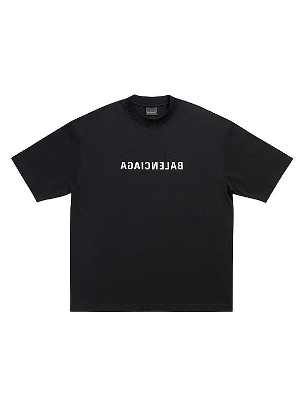 Ανδρικό μπλουζάκι Oversize Black Mirror Print