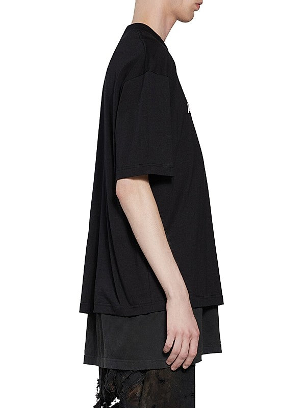 Ανδρικό μπλουζάκι Oversize Black Mirror Print
