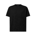 Flock Print Monogram Gradient Black T-shirt