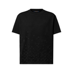 Flock Print Monogram Gradient Black T-shirt