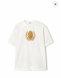 B Shield Motif White Oversize T-shirt