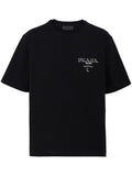 Μαύρο βαμβακερό T-shirt με λογότυπο