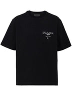 Μαύρο βαμβακερό T-shirt με λογότυπο