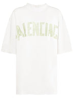 Λευκό Oversized T-shirt με Ταινία