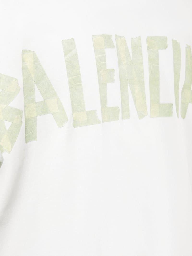 Λευκό Oversized T-shirt με Ταινία