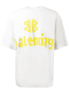 Λευκό Oversized T-shirt με Ταινία