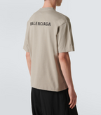 Μπεζ Oversize T-shirt με Εφέ Ξεθωριάσματος
