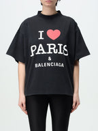 I LOVE PARIS BLACK CROP TOP T-SHIRT