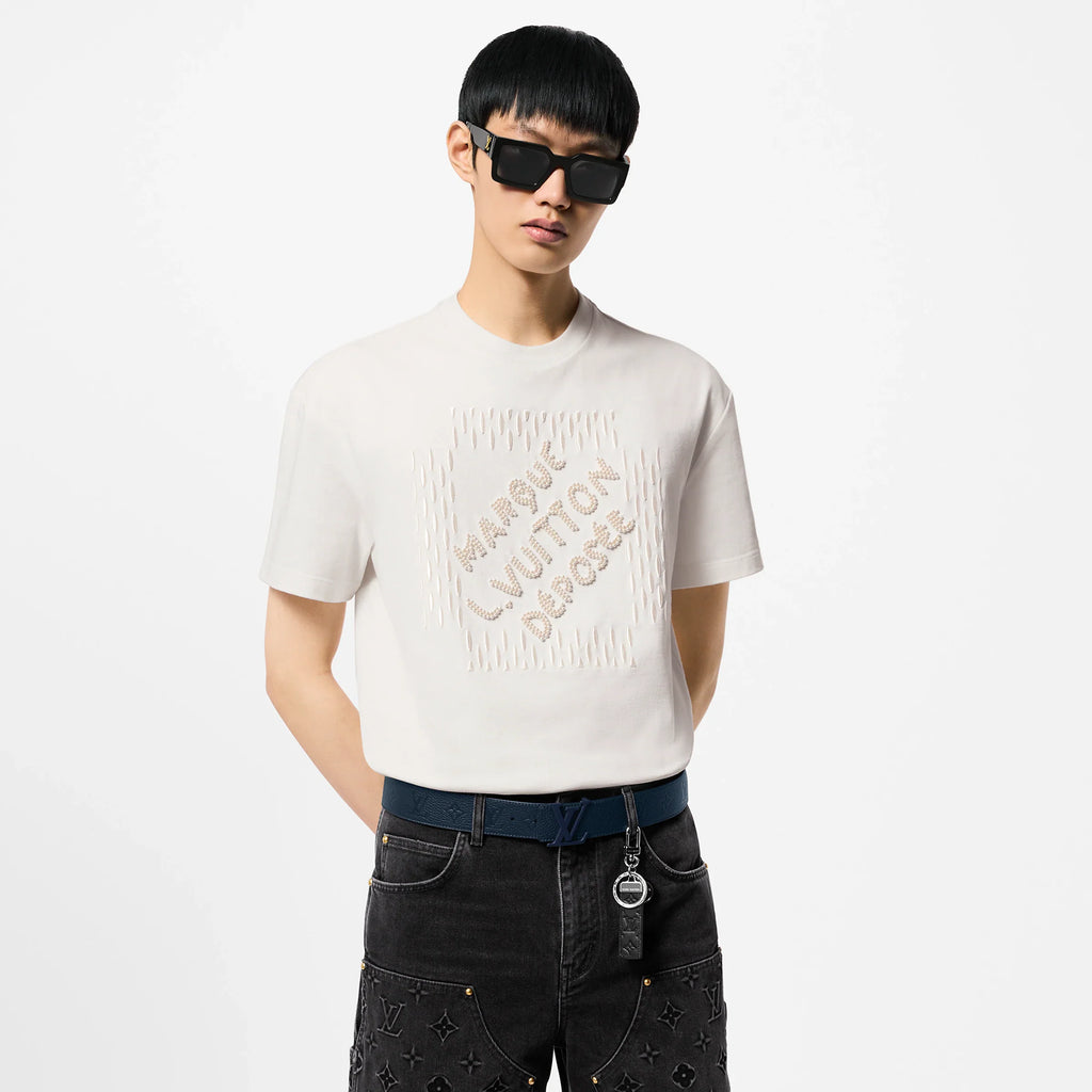 Κοντομάνικο T-Shirt από Βαμβάκι με Κεντητό Σήμα