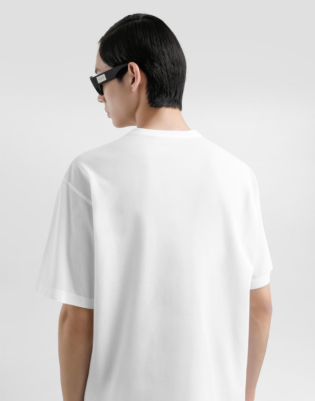 Λευκό Βαμβακερό T-shirt με Ετικέτα