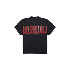 Μαύρο υπερμεγέθες T-shirt με ταινία ασφαλείας