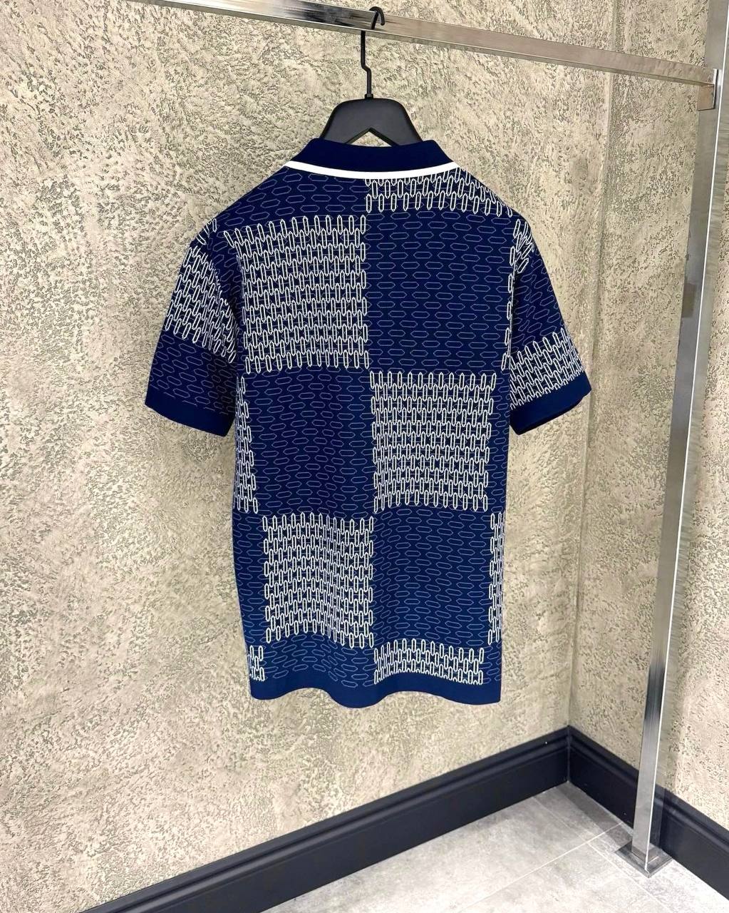 Σετ από βαμβακερό ζέρσεϊ με σχέδιο Damier Jacquard