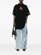 Ανδρικό Μαύρο Oversized T-shirt Burning Unity
