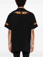 Ανδρικό Μαύρο Oversized T-shirt Burning Unity