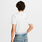 Monogram Sashiko Embroidery White T-shirt