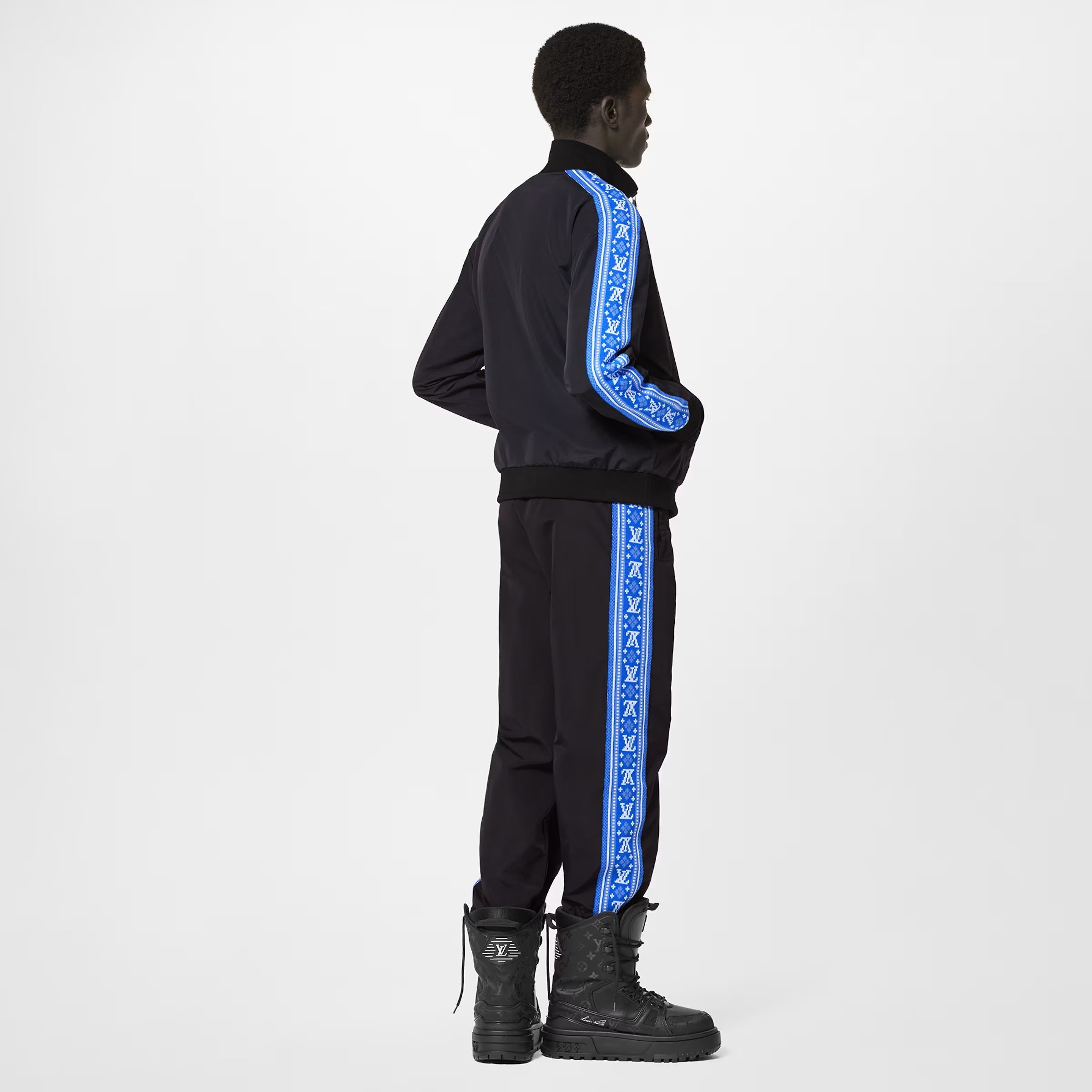 Fair Isle Stripes Nylon Tracksuit
