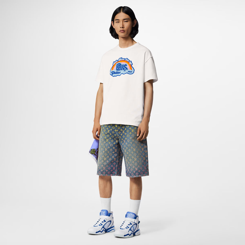 Λευκό μπλουζάκι Rainbow Print