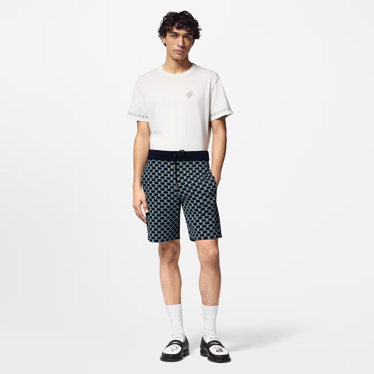 Signature Short-Sleeved Knitwear Milky White T-shirt