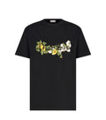 TEARS RELAXED FIT BLACK T-SHIRT WITH EMBROIDERY