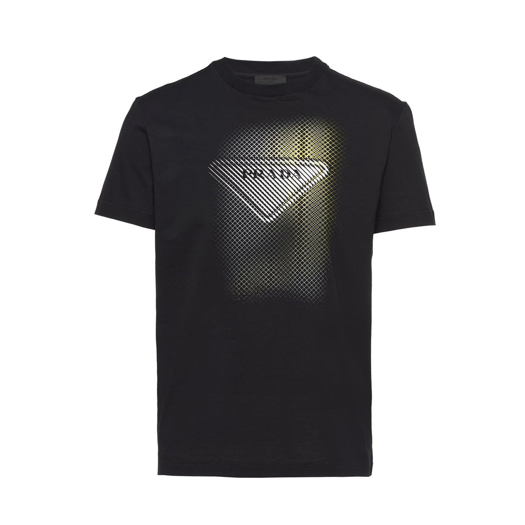 Μαύρο βαμβακερό T-shirt με στάμπα